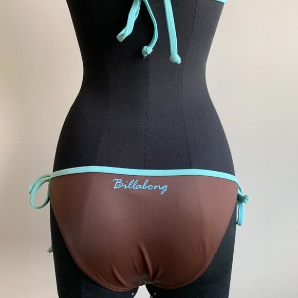 Billabong surf BLUE CRUSH era Vintage bikini brown reversible triangle set RARE - Picture 7 of 8